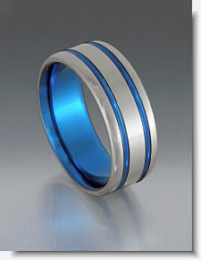 blue titanium ring