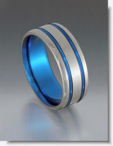 blue titanium ring
